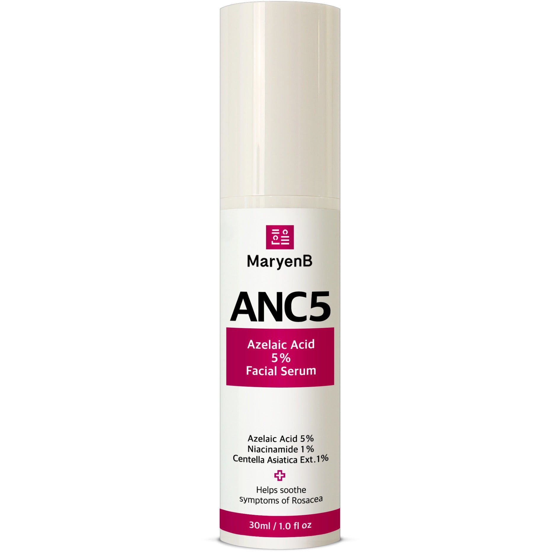 MaryenB ANC5 Azelaic Acid 5% Serum 1 Fl Oz - Gentle Redness Relief, Acne Care
